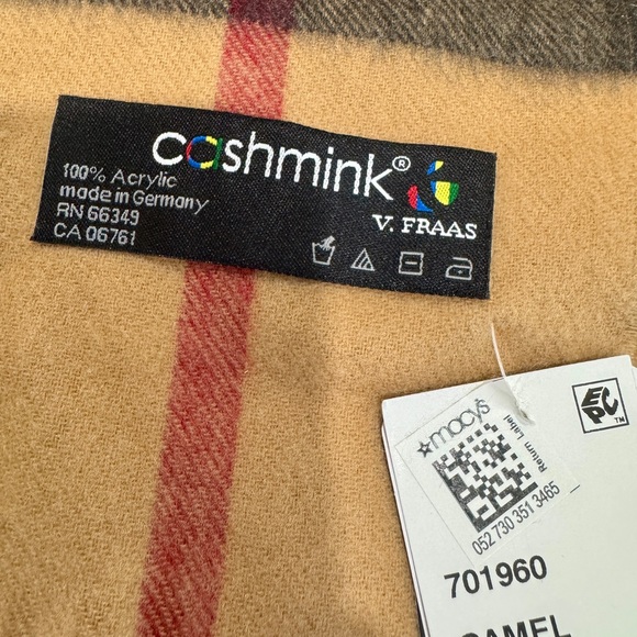 FRAAS Plaid Oversized Cashmink Scarf – Camel - Picture 6 of 6